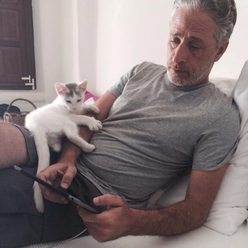 John Stewart with kitty