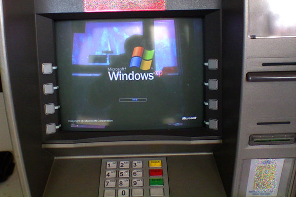 ATM running Windows XP